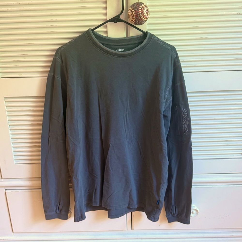 Kuhl Men's Gray Long Sleeve Shirt, Size Large